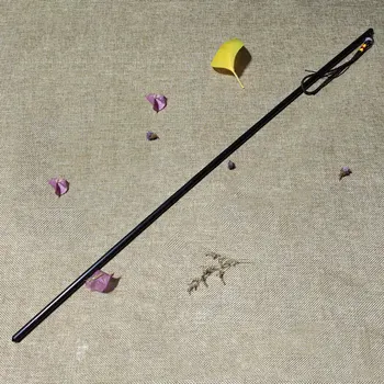 야외 EDC 접이식 탄성 수지 등나무 스트립, 자기 방어 채찍, 블랙 스틱 방어 도구, 50 cm, 65cm