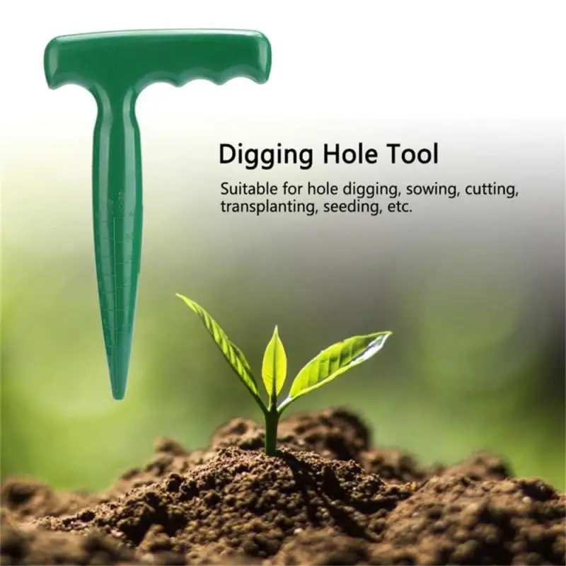 Nursery Hole Punch Transplanting Drilling Green Practical Durable Fertilizer Device Garden Planter Digging Sowing Home Solid