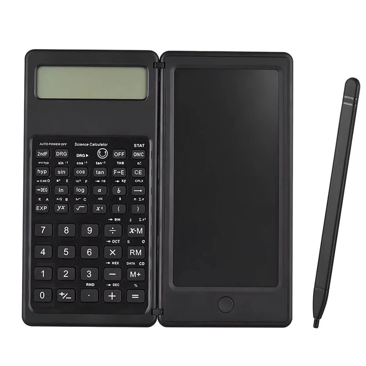 Calculadora portátil de 6,5 pulgadas, pantalla LCD, tableta de escritura, calculadora científica plegable, almohadilla de dibujo Digital con lápiz óptico