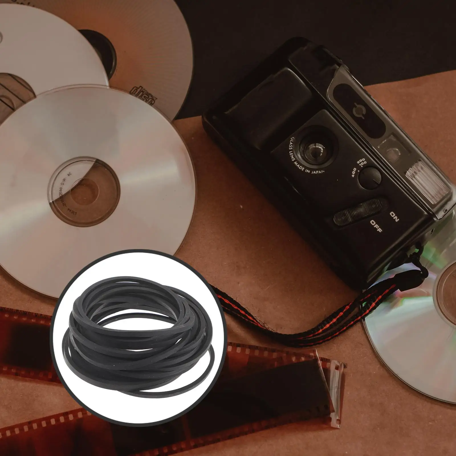 20 Pcs Cassette Deck Belts 2mm Square Folded 75 to 100mm Recorder Tape Belt Replacement Rubber DJs Equipment Accesso