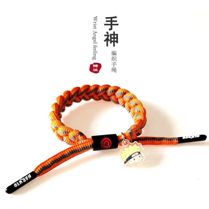 Stylish Unisex Naruto Woven Rope Bracelet - Adjustable Anime-Inspired Jewelry for Daily Wear and Cosplay
