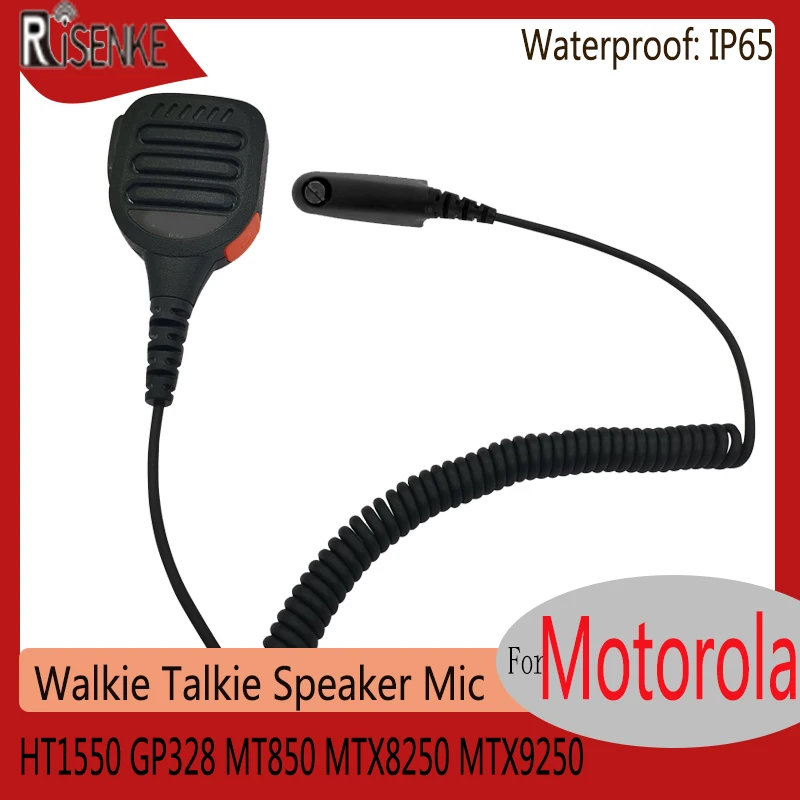 

RISENKE GP338 Speaker Mic for Motorola HT750 HT1250 HT1550 GP328 MT850 MT950 MTX8250 MTX9250 PRO5150 PRO7150 PRO9150 PTX760