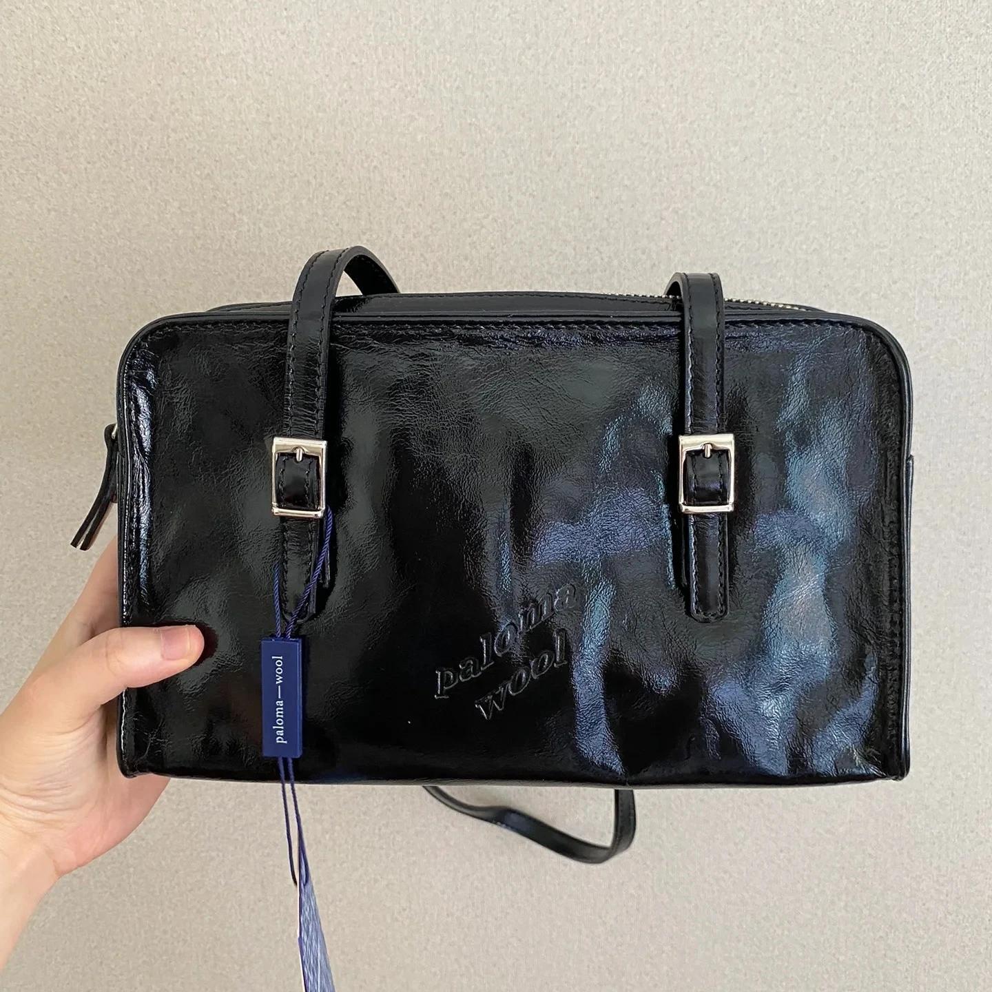 Spanish Niche Designer Brand paloma wool Oiled Leather Shoulder Bag Palomawool Cowhide Minimalist Versatile Women's Handbag