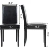 Modern PU Upholstered Dining Chairs Elegant Design Dining Room Chairs (Black Set of 6) dining chair  muebles  sillas de comedor 5