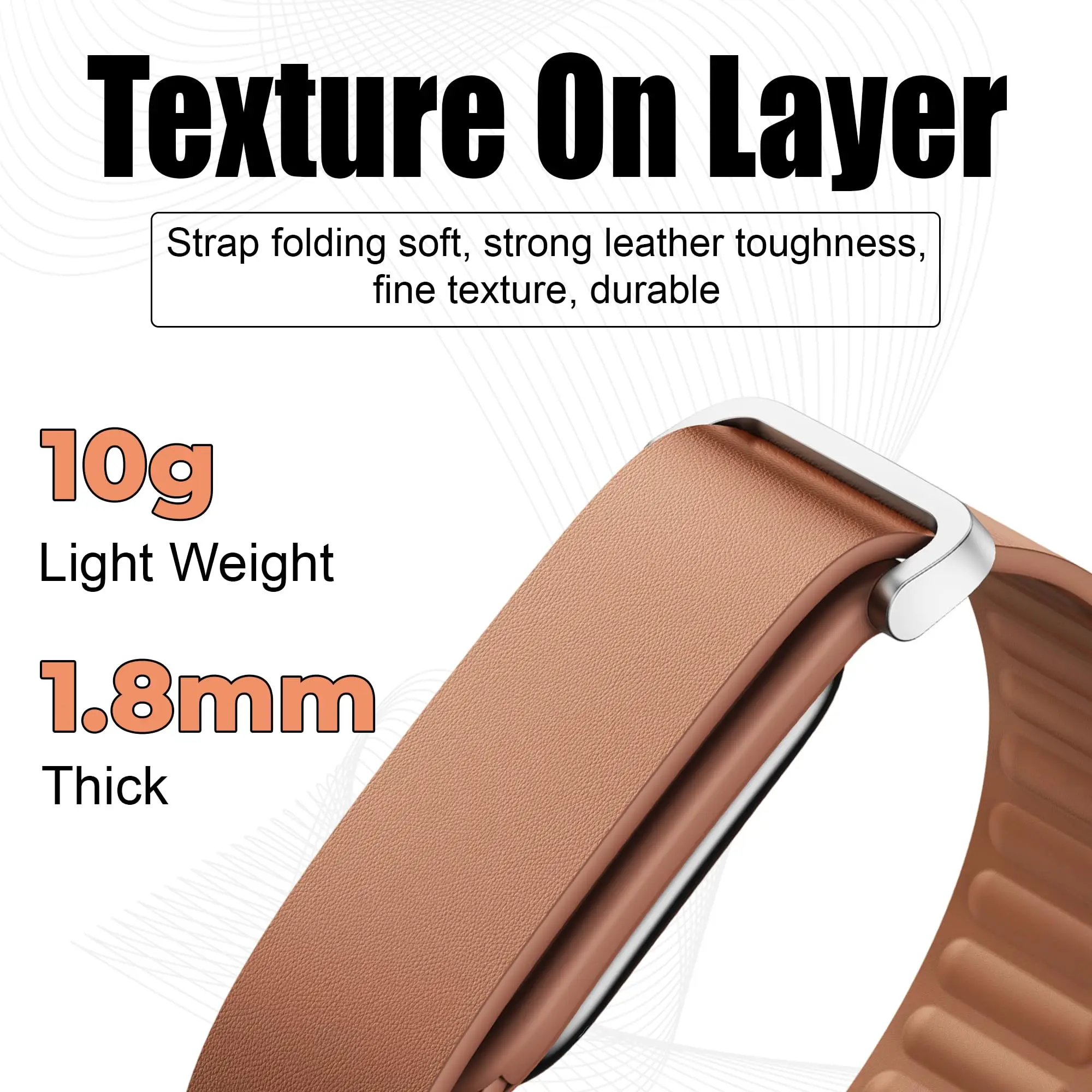 Premium Top-Grain Leather Sport Wristband - Comfortable Replacement Bracelet Strap