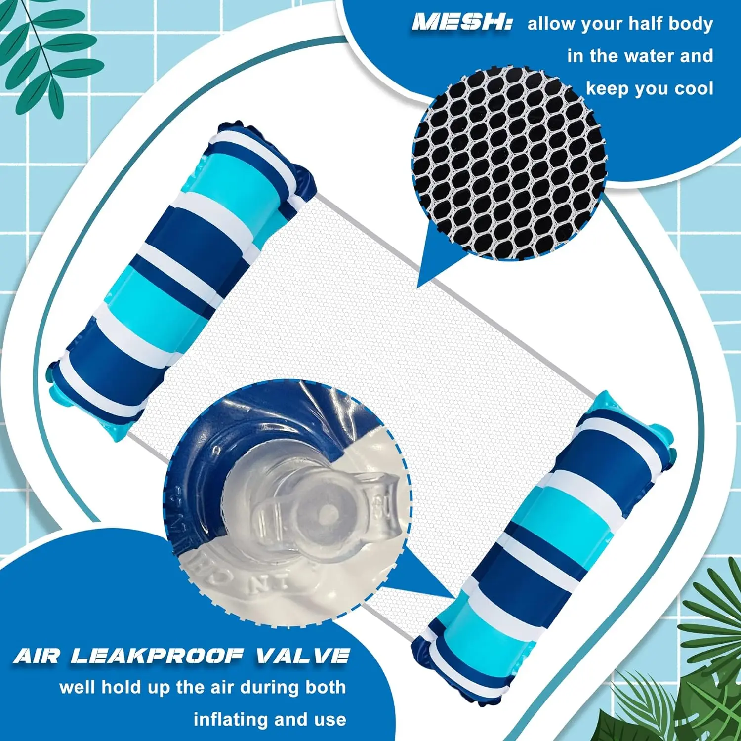 Swimming Water Sofa Inflatable Hammock Floating Water Inflatable Mat Pool Party Accessories Water Floating Inflatable Mat