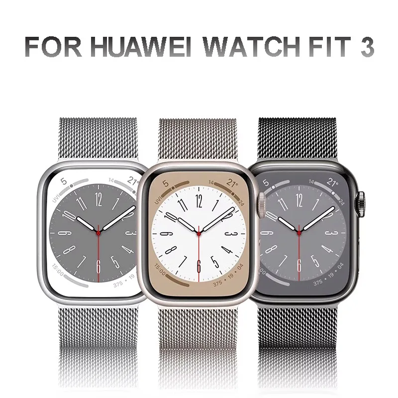 Milanese Magnetic Loop Metal Strap with Soft TPU Case and Screen Protector