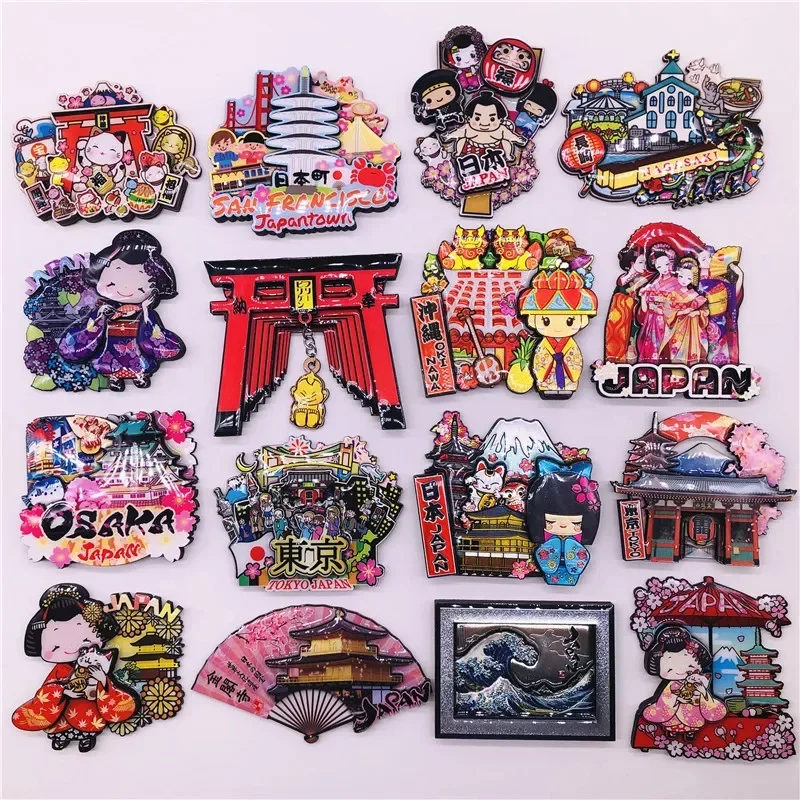 Japan Travelling Souvenirs Fridge Magnets Tokyo Hokkaido Sapporo Okinawa Osaka Nara Fukuoka Tourist Souvenirs Magnetic Stickers