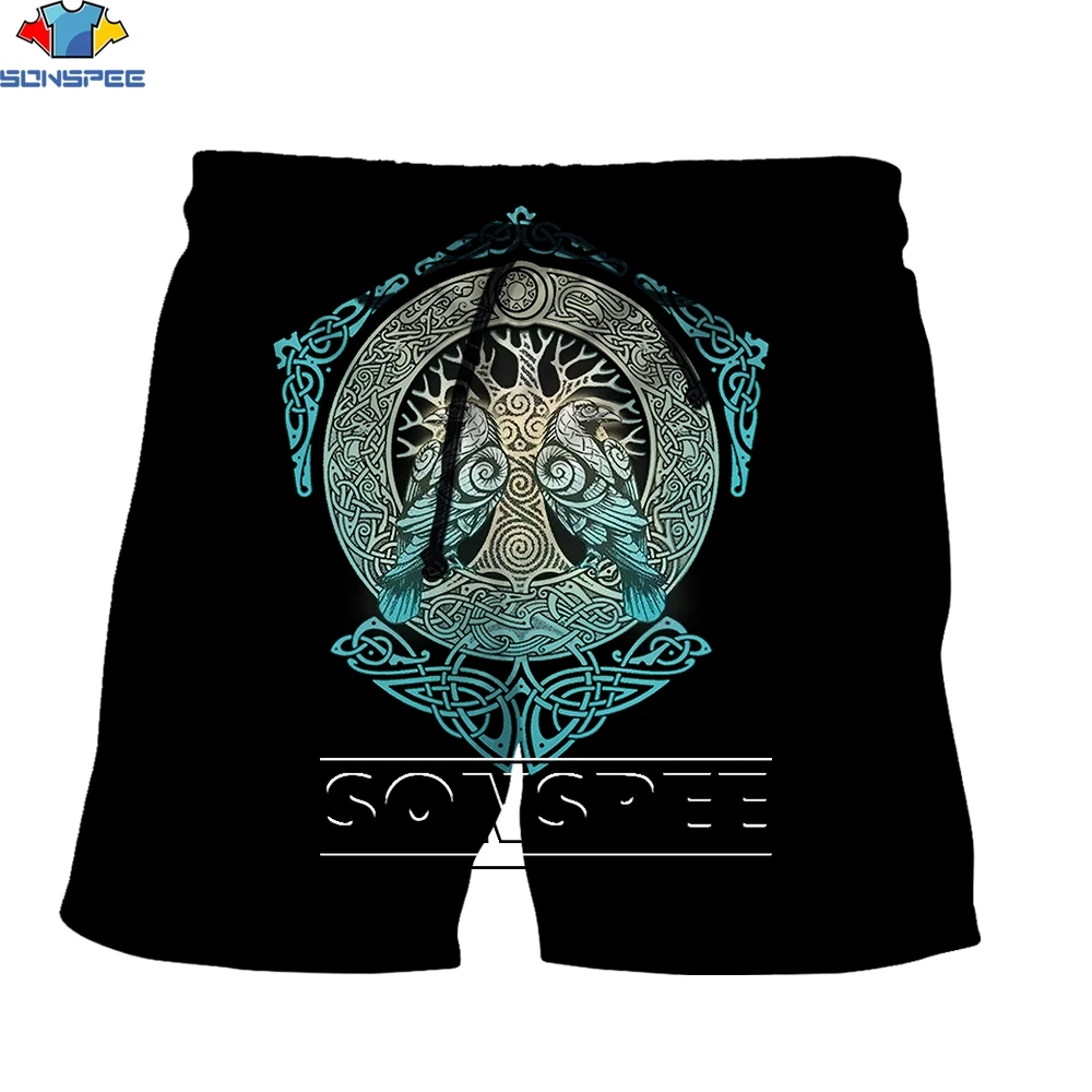 SONSPEE 3D Anime Owl Green Plant Evergreen Shorts Printed Harajuku Lightweight Oversized Men's Beach Board Sports Pants Clothing sonspee 3d anime printed shirt cartoon nostalgic alternative sexy loli clothing oversized casual japanese harajuku street tops