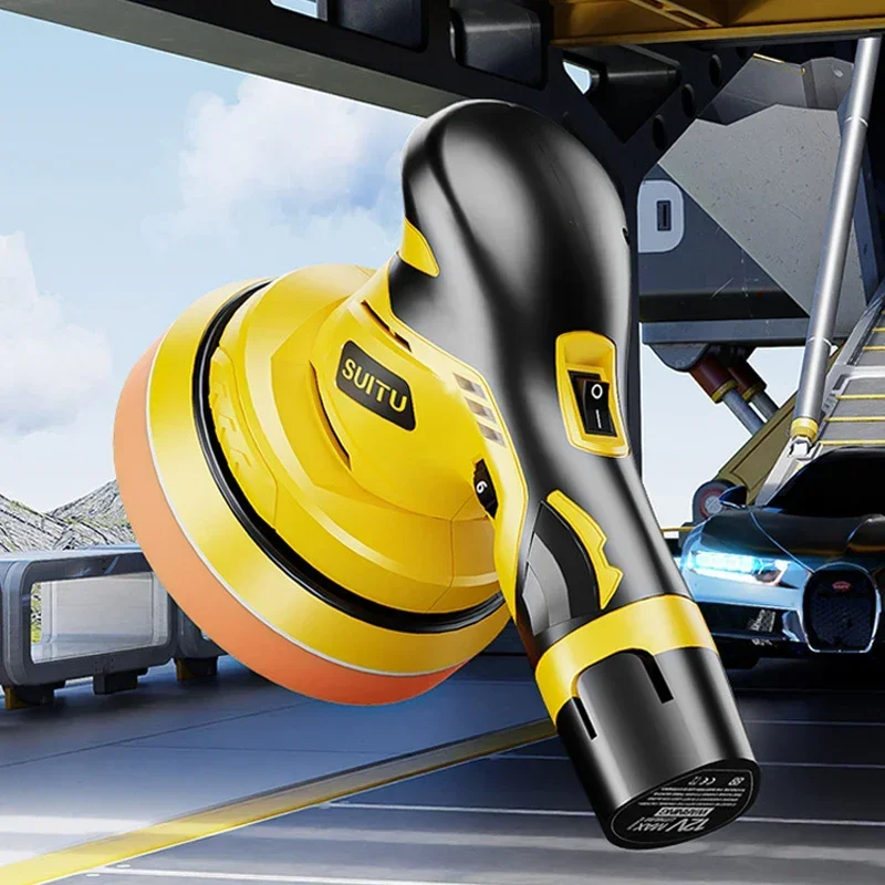 Cordless Car Polisher 2500-5000rpm Wireless Car Polishing Machine Electric Polishing Wax Tool Auto Polish Waxing Machine