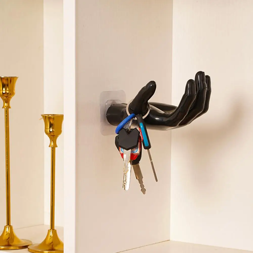 Funny Wall Hook Punch-free Creative Palm Finger Hand Shape Decorative Resin Storage Hook Key Accessories 4