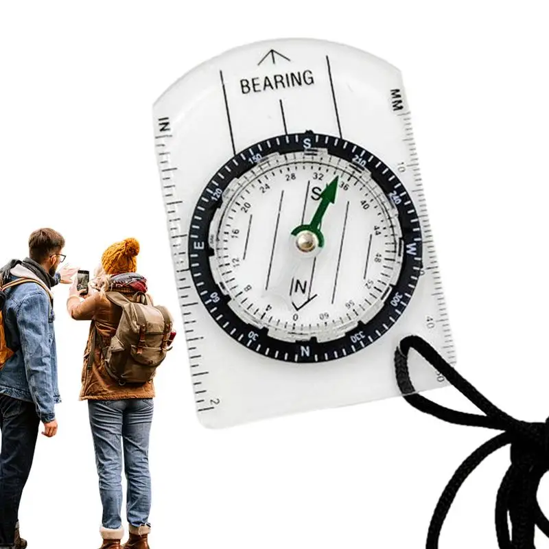 

Компактный компас, легкий акриловый навигационный инструмент, Портативный Компас для пеших прогулок, походов, кемпинга, охоты