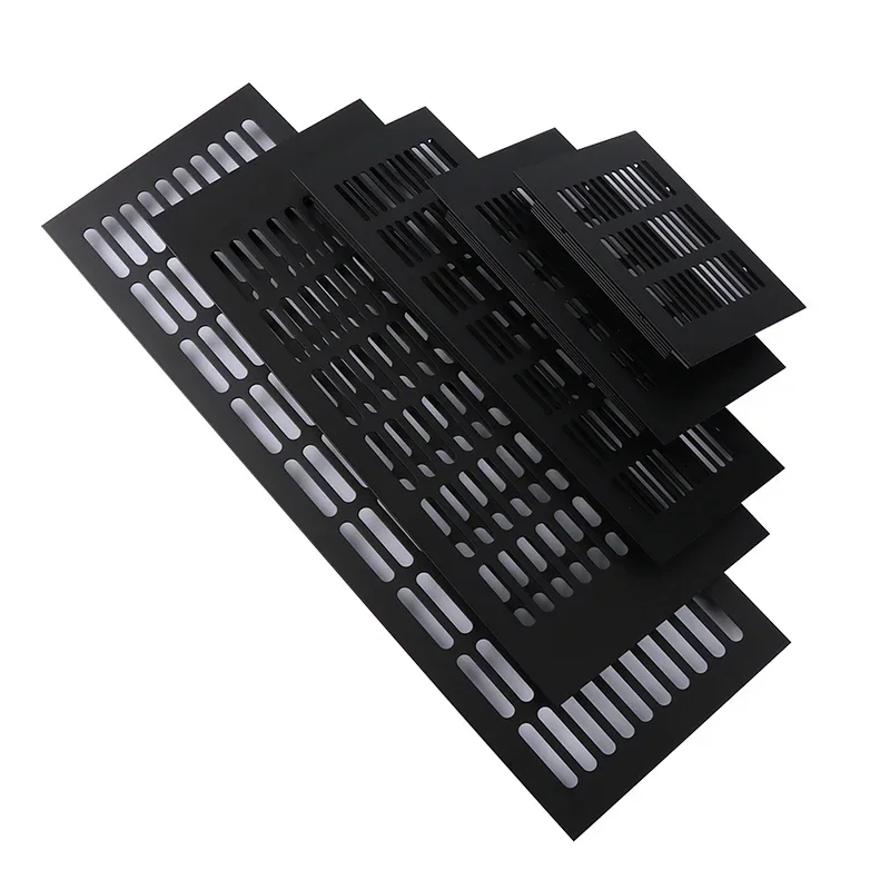Aluminum alloy cabinet Air Vent black decoration cover Hole plug Ventilation Grille air vent grille ventilation grille air vent cover For Wardrobes Cupboar Hardware Accessories