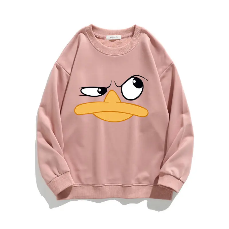 Pullover Clothing Kawaii Clothes Harajuku Tops Plus Fashion Cotton Funny Cute Streetwear Oversized Korean Students Woman's Men