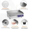 Commercial Griddle, 22" Electric Griddle 2000W, Cast Iron Griddle, Stainless Steel Frame, 122℉-572℉ Adjustable Temperature Contr 3