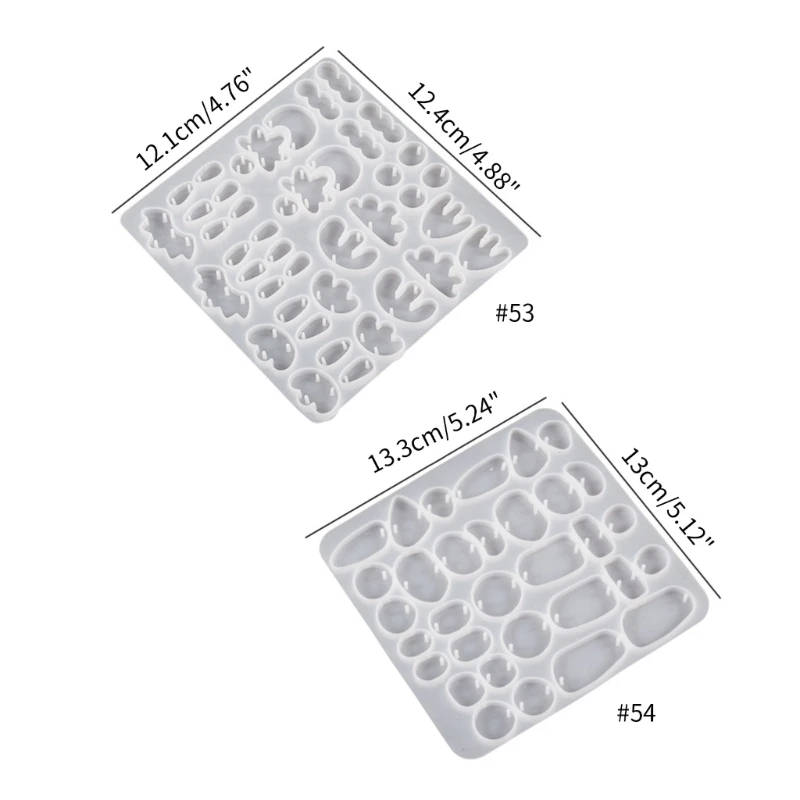 2Pcs/1Pc DIY Earring Silicone Mold Irregular Dangle Making Tool Handmade Necklace Jewelry Pendant Mold DIY Resin Casting Mold