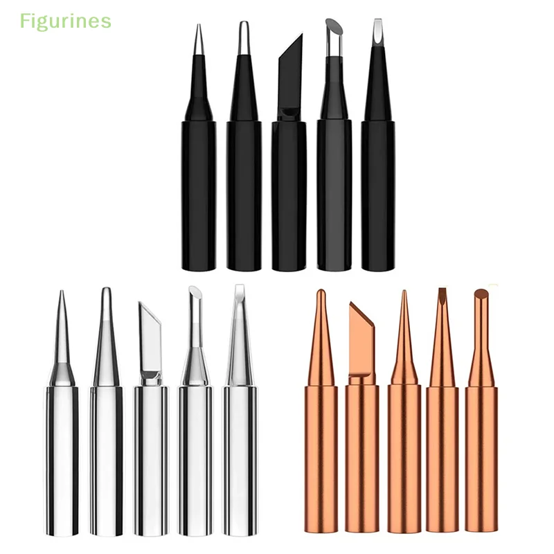 

5Pcs I+B+K+2.4D+3C soldering iron pure copper 900M soldering iron head set inside hot bare copper electric soldering iron tip