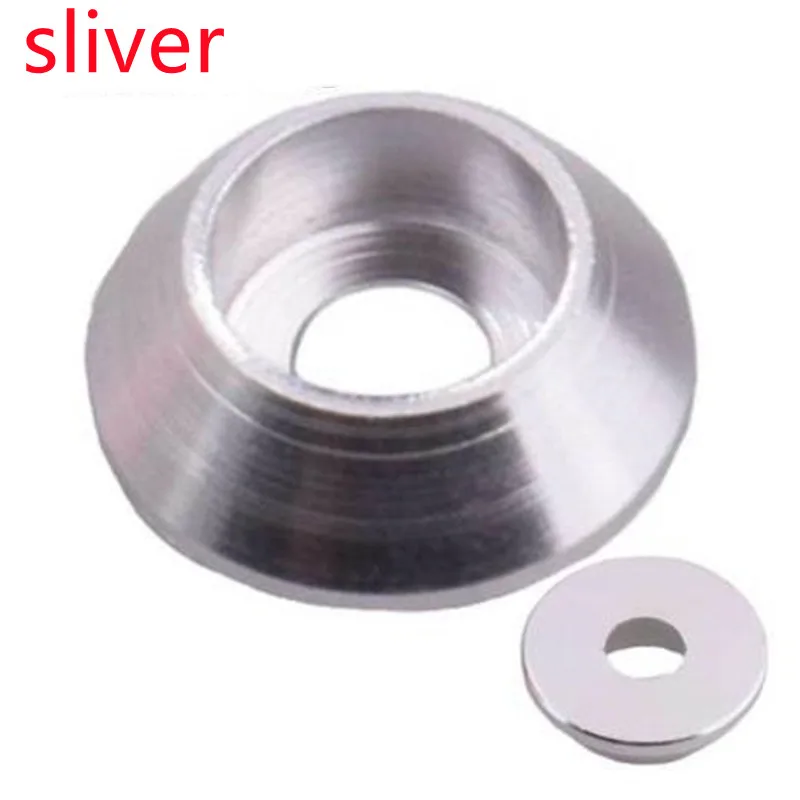 10-50 Stück Konische Aluminium-Unterlegscheiben M2 M2.5 M3 M4 M5 M6 M8 Bunte Aluminiumlegierung Kopfdichtungsunterlegscheiben für RC-Teile – Detail 9