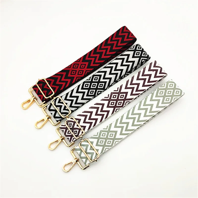 

Women's Belt with Rhombic Lattice Accessories for Crochet Bags 5cm Striped Shoulder Strap for Bag