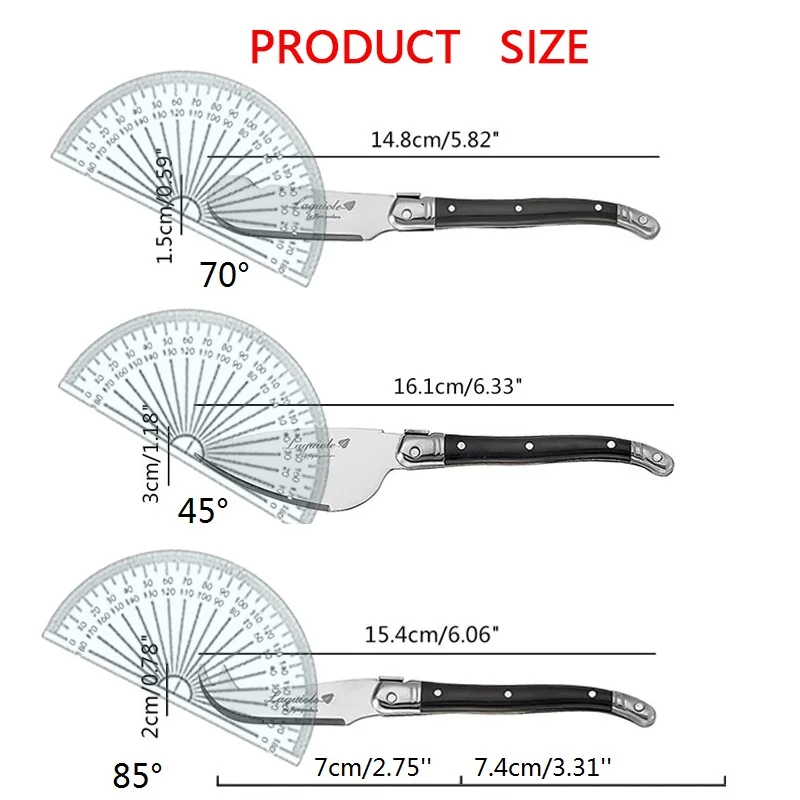 Cutlery Set Western Style Cutlery Set Picnic Cutlery Set 3pcs Laguiole Cheese Knife set Butter Spreaders Cheese Knives Scraper Slicer Cutter Red Rainbow