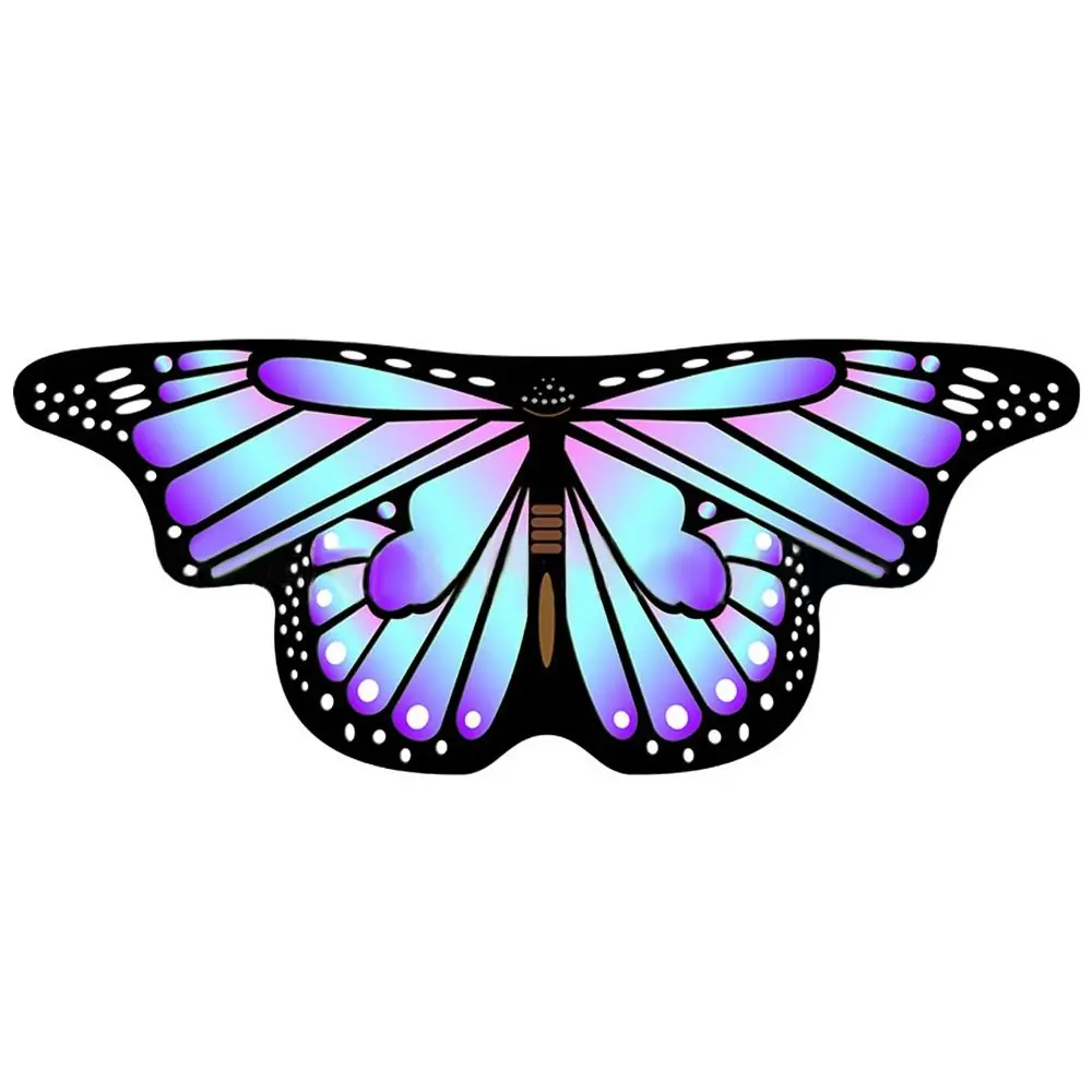 Kinder Schmetterlingsflügel Cape Mädchen Fee Schal Pixie Umhang Kostüm buntes Kleid Cos - Bild 18 von 21