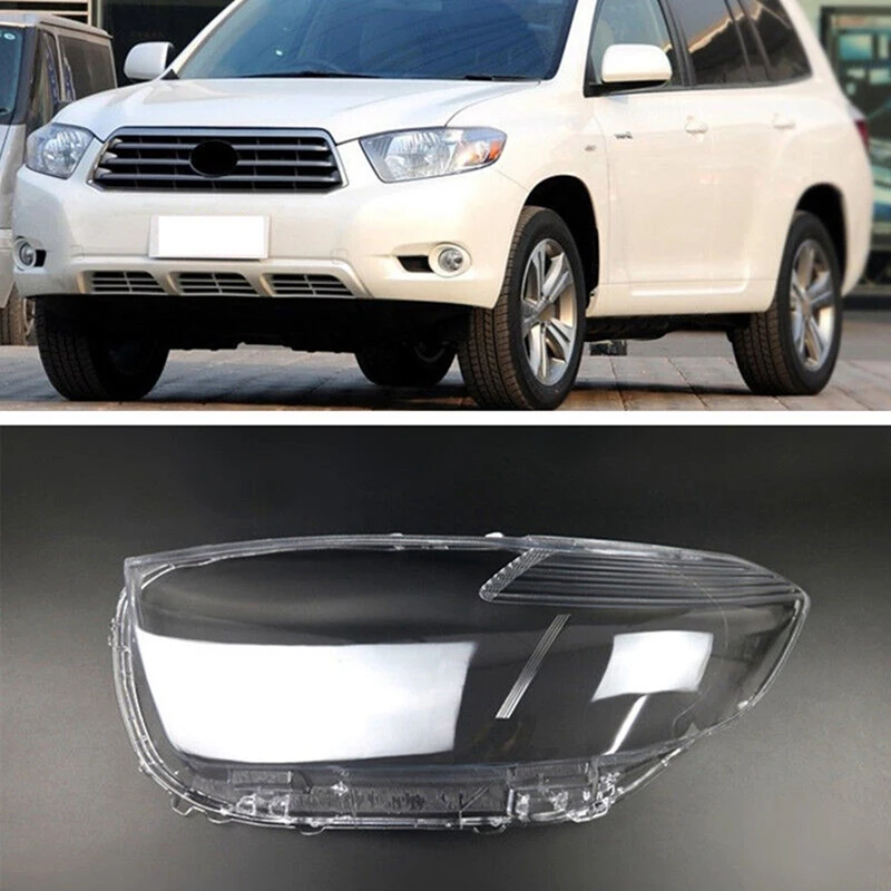 

Headlight Head Light Lamp Clear Lens Auto Shell Cover For Toyota Highlander 09-11