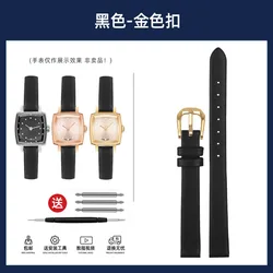 Elegant Women's 9mm Fine Steel Woven Mesh Strap in Gold, Silver, and Rose with Cowhide Option - 9mm (Black - gold)