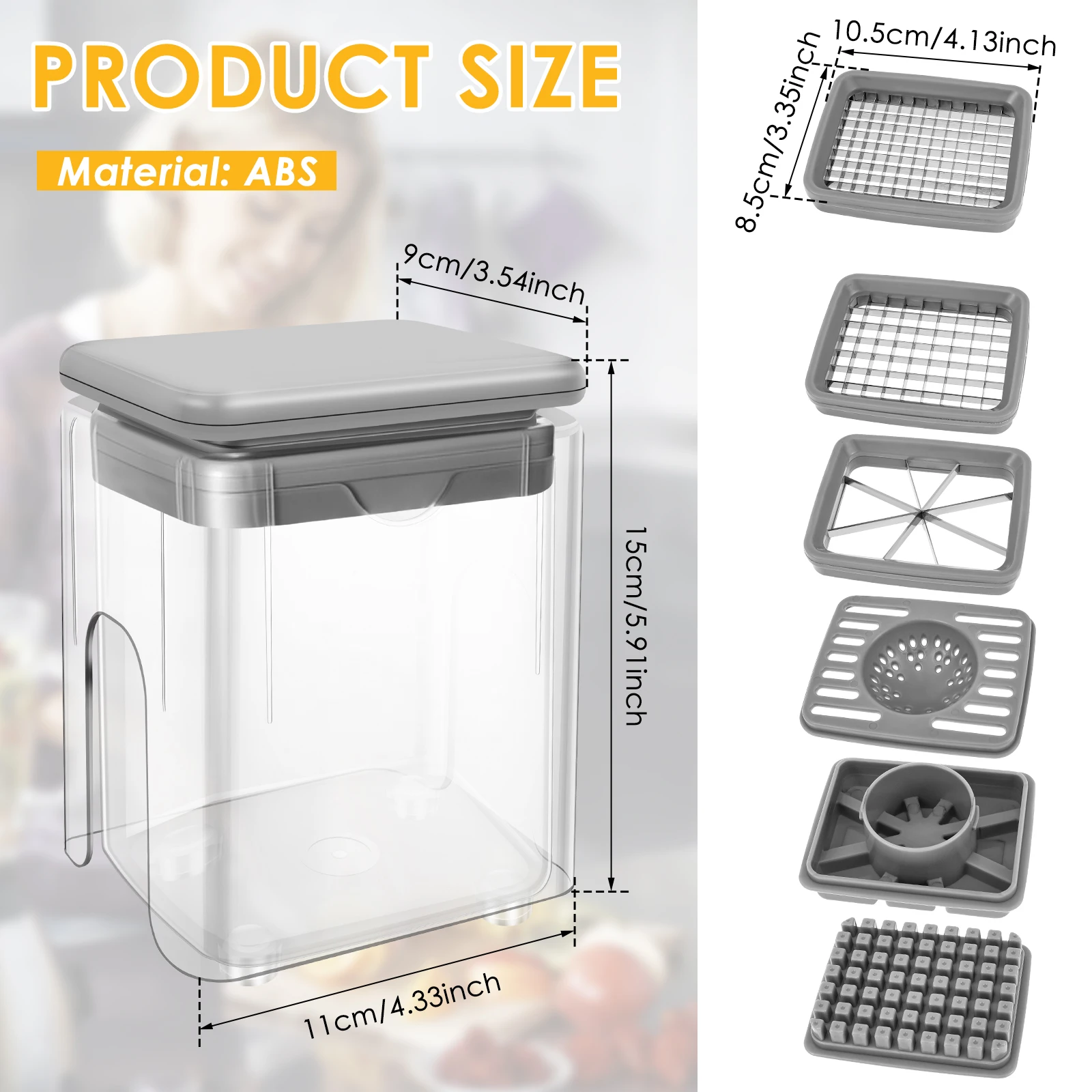 Çok Fonksiyonlu Sebze Doğrayıcı Çok Yönlü Yer Tasarruflu Gıda Doğrayıcı Ev Restoran Mutfak için Gıda Doğrayıcı