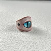Handmade Blue Evil Eyes Cowhides Leather Ring Adjustable Unisex Ring Fashion Jewelry for Him and Her Daily Wear Ornament 4