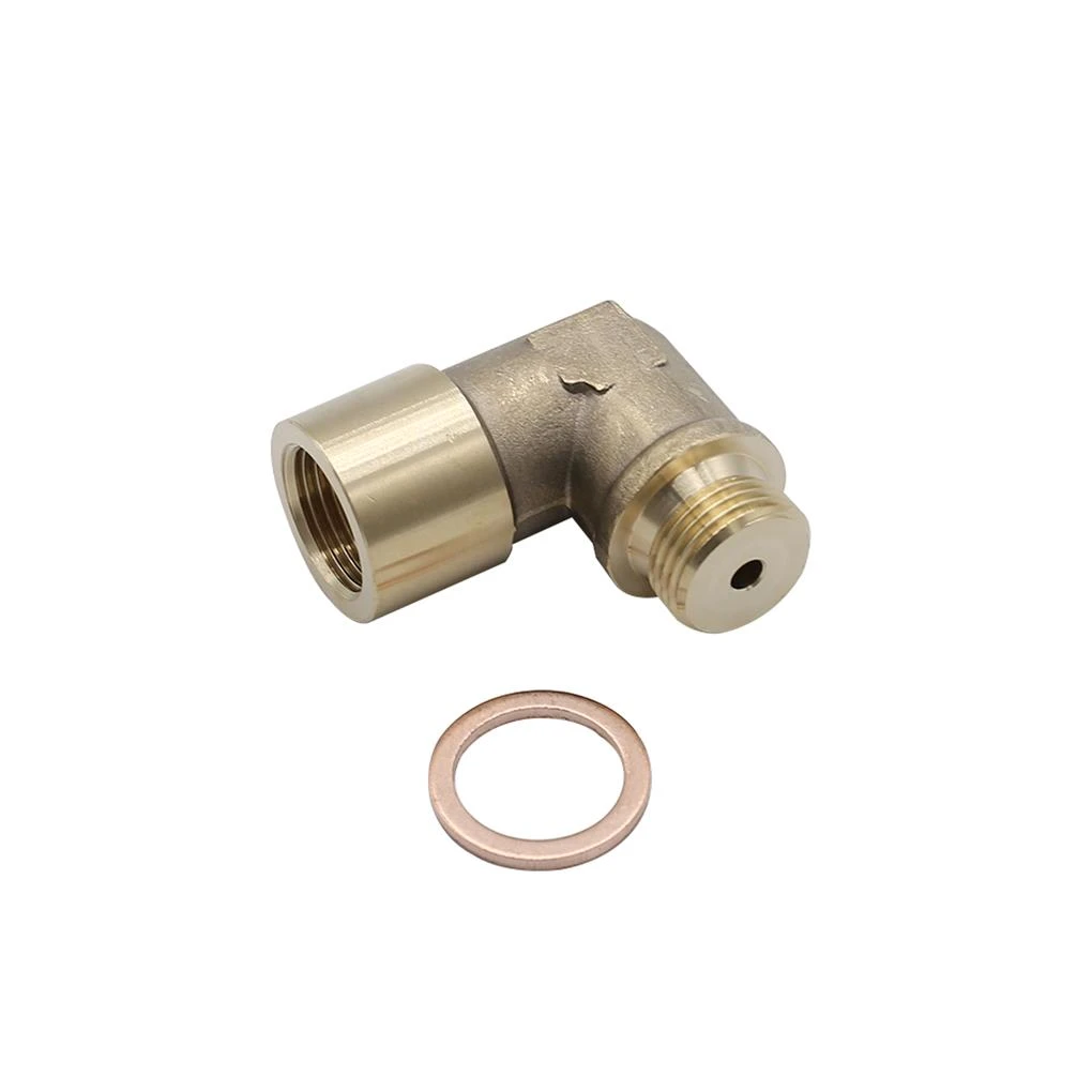 Car Oxygen Sensor Extender Brass Adjustable 90 Degree Angled Bung with
