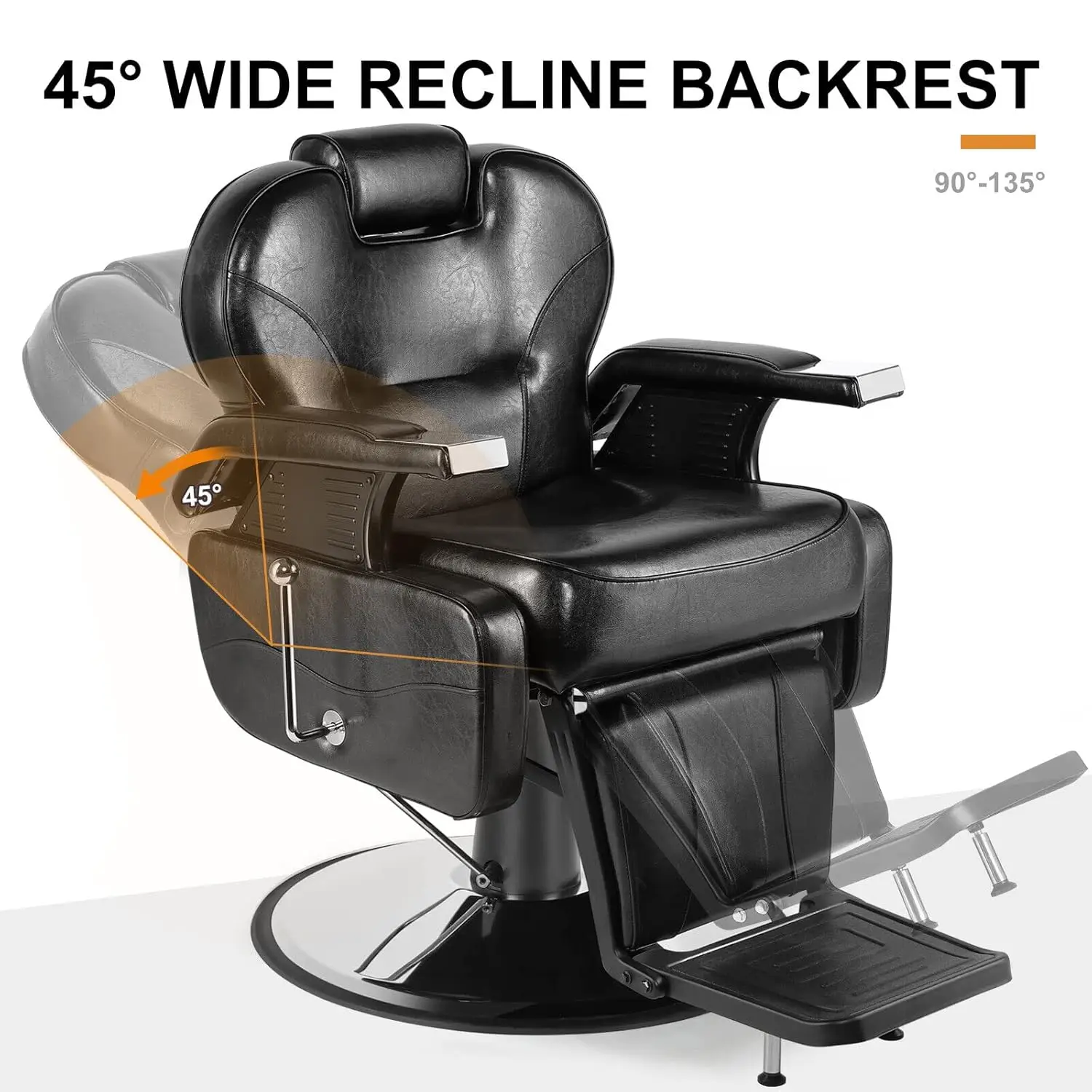 2025-hotBlack All Purpose Hydraulic Recline Barber Chair Salon Beauty Styling Chair for Beauty Shop