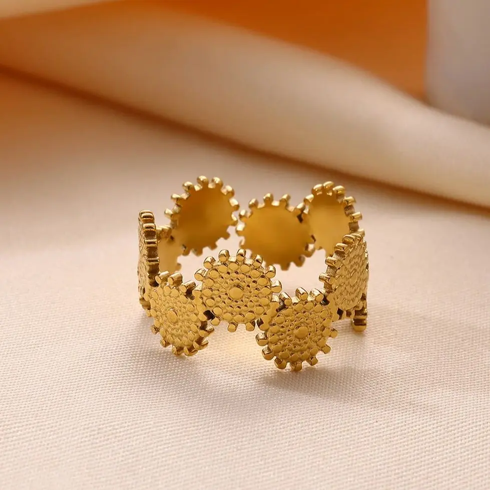 Stainless Steel Ring Adjustable Jewelry For Women Christmas