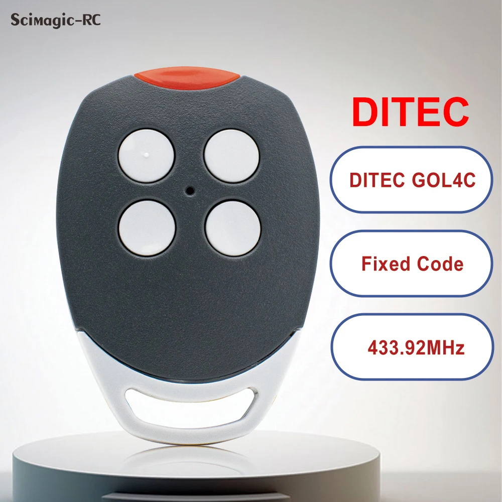 Remote Ditec Entrematic Gol4C with 4 channels For Fixed Code 433MHz 433