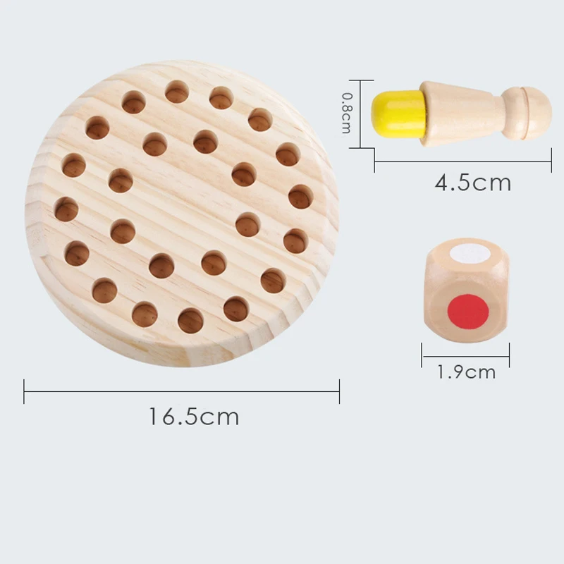 Montessori Educational Kids Wooden Memory Match Stick Chess Game Fun Block Board Game Color Cognitive Ability Toy for Kids Gift