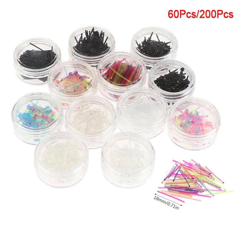60 Stück/200 Stück Kunststoff Anti-Blocking Ohrloch Prävention Ohr stecker Ohr stöpsel bunte Anti-Allergie-Ohrringe für Frauen