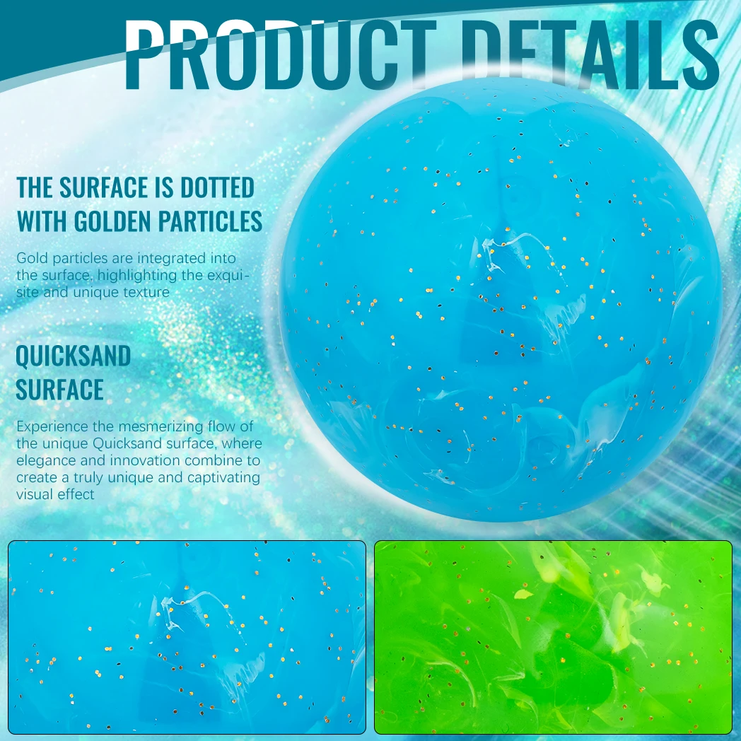 Caiton Premium Park Golf Ball – 60mm 4-Layer Fluid Art Design 3