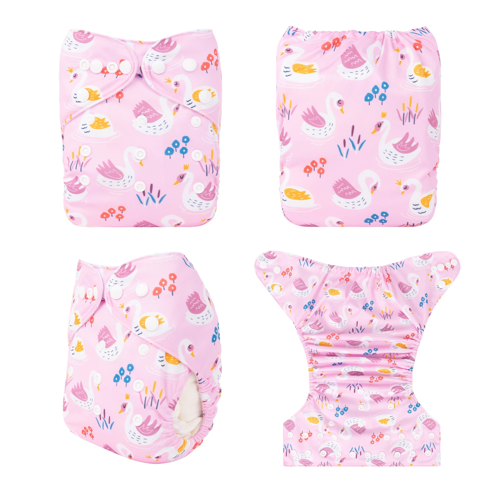 Eco-Friendly Reusable Baby Cloth Diaper with Microfiber Insert