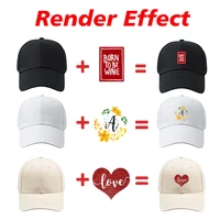 Custom Design Logo Personalized Pattern Printed Baseball Cap Women Man Casual Solid Color Hip Hop  Snapback Dad Adult Hat 2
