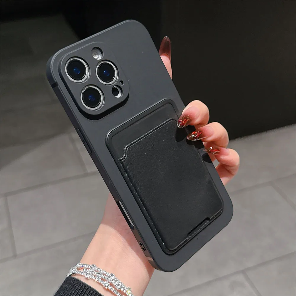 Silicone Phone Case with Card Holder and Pocket
