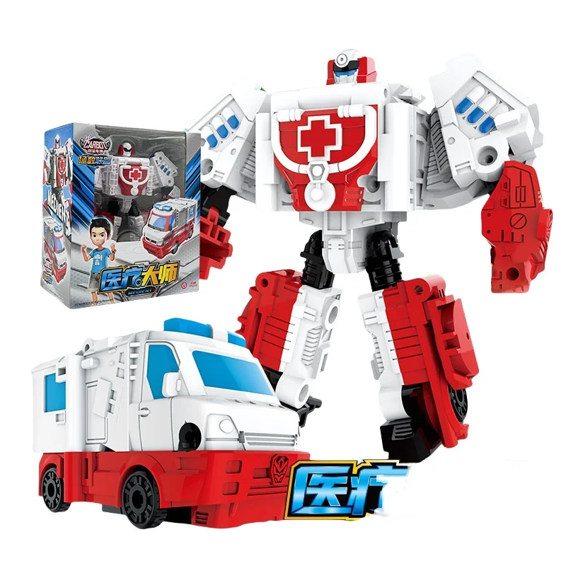 Ciao Carbot Angry puff Fient Buooy Guaro Ricops Trasformazione Robot Auto Action Figures Deformazione Salvataggio ACE Giocattoli per bambini Regali - immagine 5