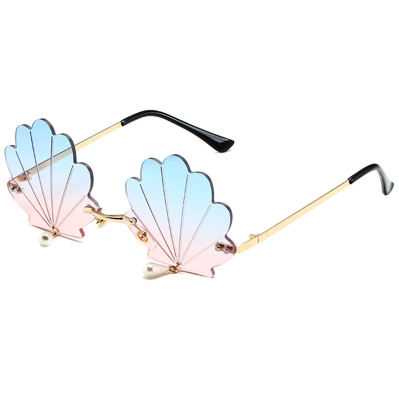 

New Shell Pendant Glasses Ball Funny Sunglasses Personalized Street Shooting Fashion Party Women Girl Brand Design Halloween