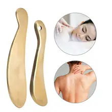 

Medical Grade Copper Gua Sha Guasha Scrapers Acupuncture Massage Stainless Steel Metal Plate Body Massager Therapy Tool L and S