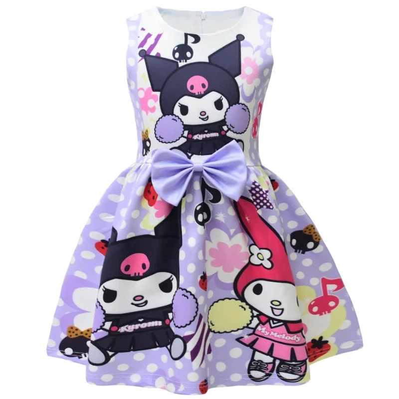 

Летние платья принцессы с рисунком из аниме Kuromi для девочек, женское платье без рукавов, подарок на день рождения, костюм для косплея