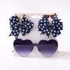 3Pcs/Set Fashion Baby Hair Accessories For Kids Cute Solid Dot Hairpin Colorful Heart Sun Glasses Girls Boutique Bowknot Clips 5