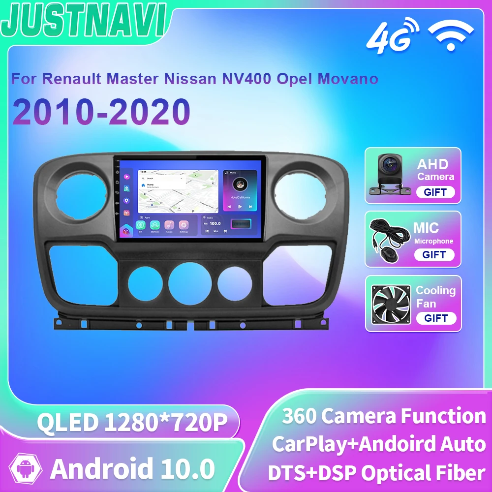 

JUSTNAVI Android 10 для OPEL Movano для NISSAN NV400 для RENAULT Master 2010-2021 автомобильное радио видео мультимедийный плеер 2 Din DSP