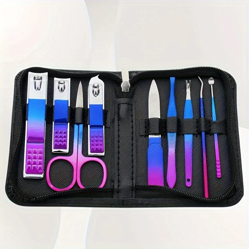 Manicure pedicure kit Classic Professional Stainless Steel Precision Nail Care Travel Case Nail Clipper Scissor