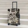 Travel City Doodle Suitcase Cover Vintage Elastic Cruise Trip Protector Luggage Accesories Vacation 1