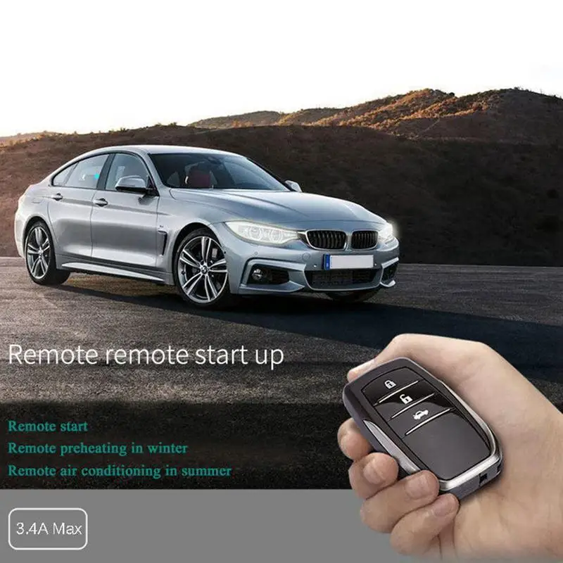 

12V Car Keyless Entry RFID Engine Start Alarm System Push Button Remote Starter Full Car Alarm Remote Control Auto Accessories
