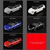 1:24 Tesla Model 3 MODEL X Roadster Tesla Model Y Alloy Toy Car Sound Light Pull Back Children Toy Collectible Birthday gift 3