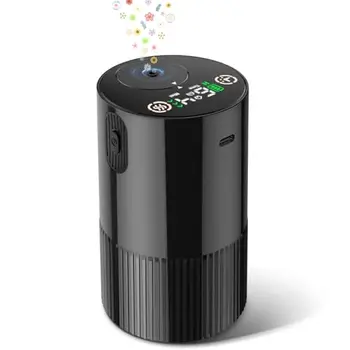 Aromatherapy Diffuser for Home with Battery Indicator, Portable Scent Air Machine 1/2/3&Continuous Mist Timer Function-Black 1